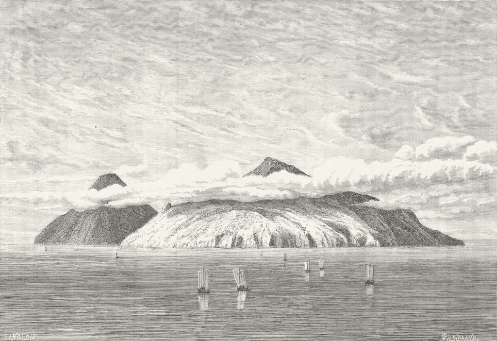 JAPAN. Paramushir Island-Kuriles c1885 old antique vintage print picture